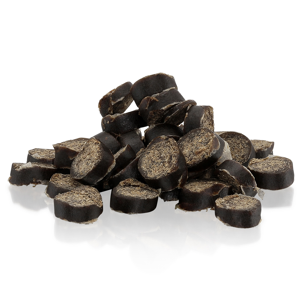 Schwarze Scheiben, Kohlebouillon, Kohlechips, Kohlestücke, Kohlekuchen