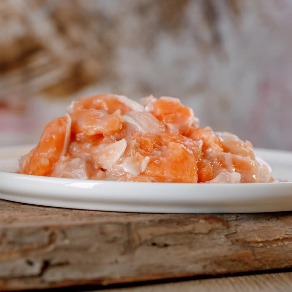 Essen, Präsentation des Essens, Meeresfrüchte, Lachs