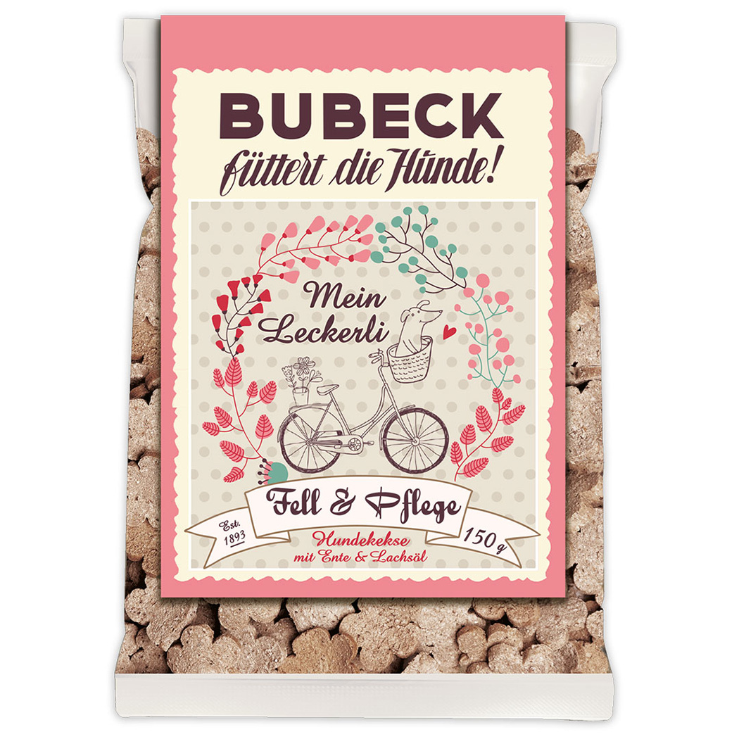 Hundeleckerlis, Kauerartikel, 150 g, Getreidefrei?, Bubeck-Label
