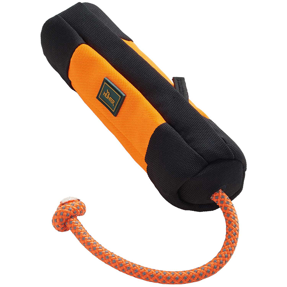 HUNTER Trainer Snack Dummy mit Seil, orange-schwarz 37cm