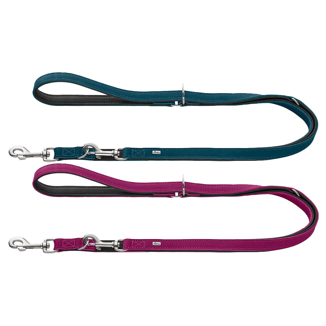 Hundeleine, Leder, farbenvielfalt, Metalclip, Breite verstellbar