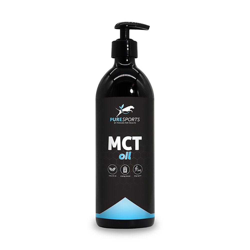 MCT Öl, Hundesport, Tier-Ergänzung, Pumpflasche, schwarze Flasche