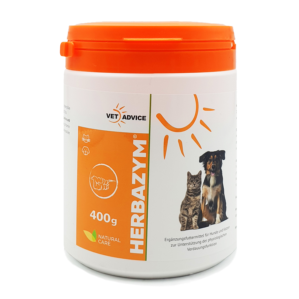 Hundeernahrung, Ergänzungsfuttermittel, HerbaZym, 400g, Natural Care