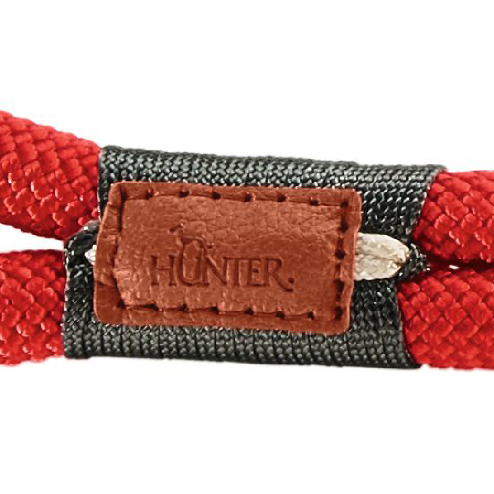 Halsband, Kette, Braun Leder, rote Schnalle, Hunter Marke?