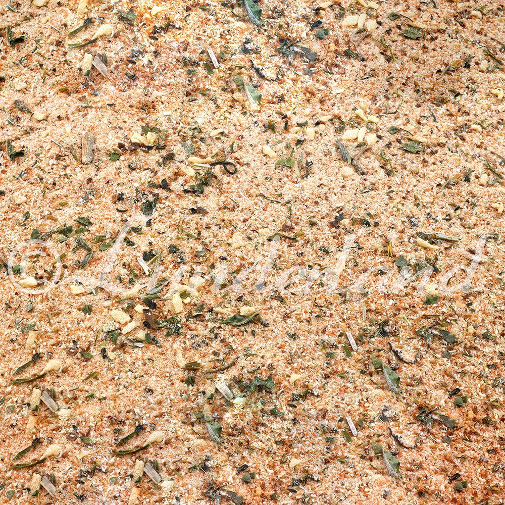 Gewürzmischung, Gemüseextrakt, Pulver, Körnung, Kräuterstücke