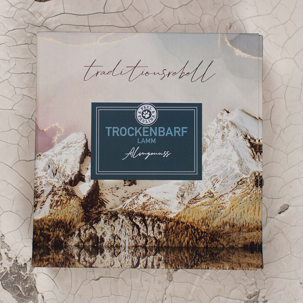 Schachtel, Trockenbare Lamm, Almgenuss, Mountain/Alpenbild, Kartonverpackung