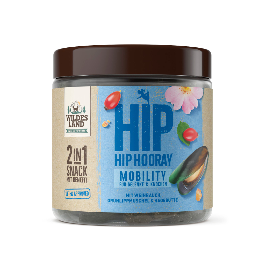 2in1 Snack, Hip Mobility, Hundensnack, Vegetarisch, Frei von Fisch