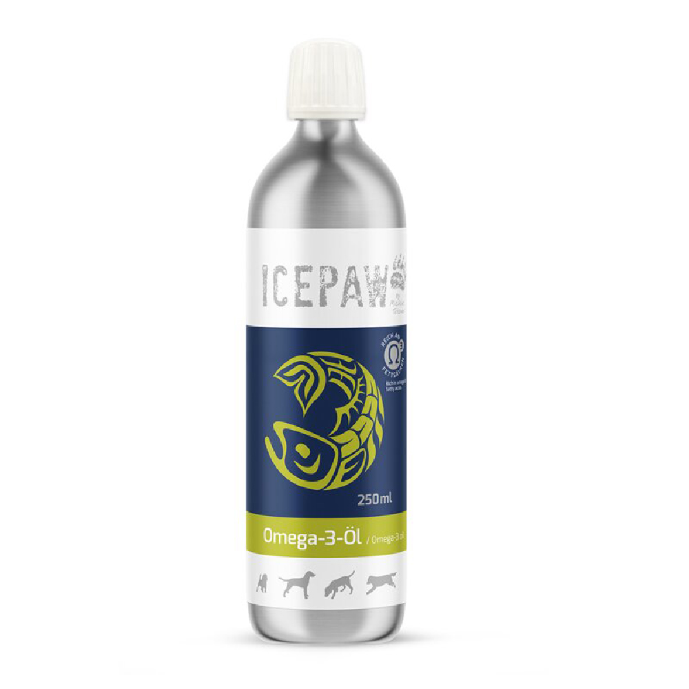 ICEPAW Omega 3 Öl 250 ml mit 50 % Sardellenöl, 50 % Sardinenöl