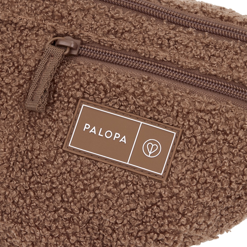 braun, fleece, tasche, reissverschluss, palopa