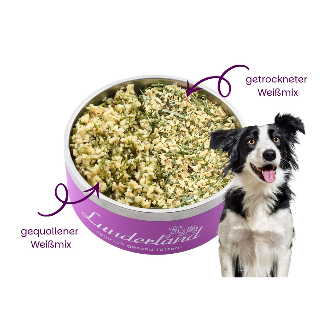 Hund, Hundefutter, Weißmix, getrockneter Weißmix, Lamm ?