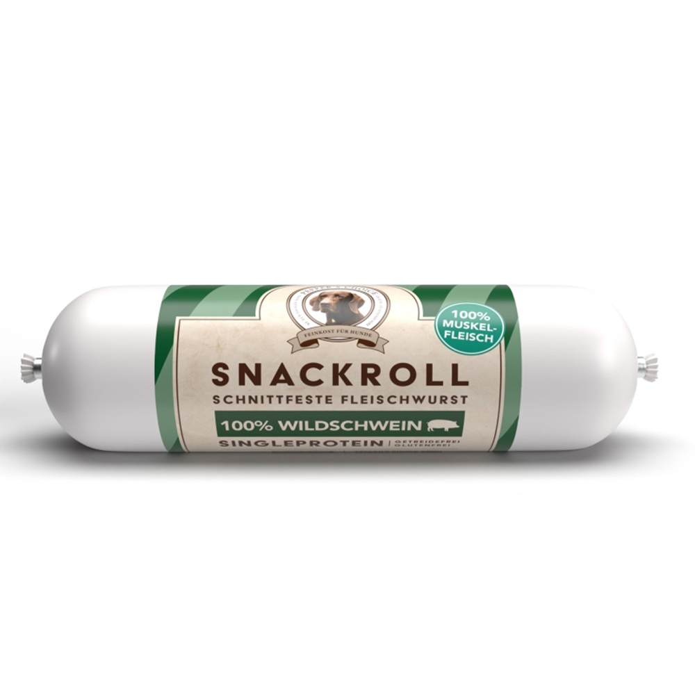 Wurst, Schnittfeste Fleischwurst, 100% Wildschwein, Singleprotein, Rundzucker?