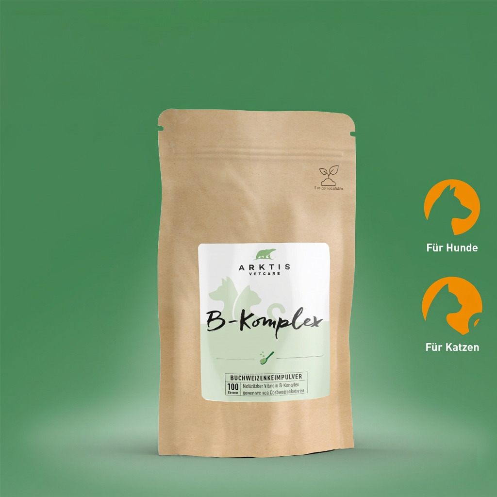 Kotierte Hundekosmetik, B-Komplex, Buchweizenkeimpulver, Tiergesundheit, VetCare
