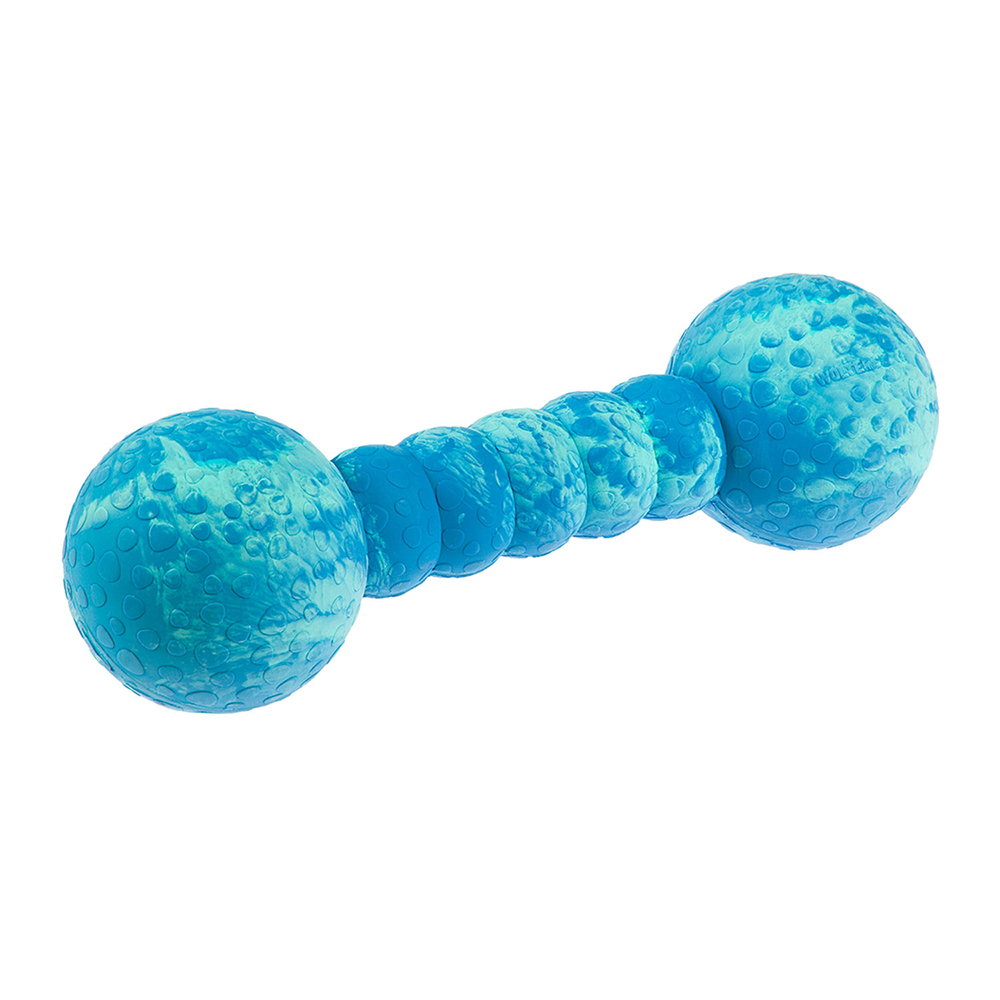 Dumbbell, Fitness, Gummi, Blau, Sport