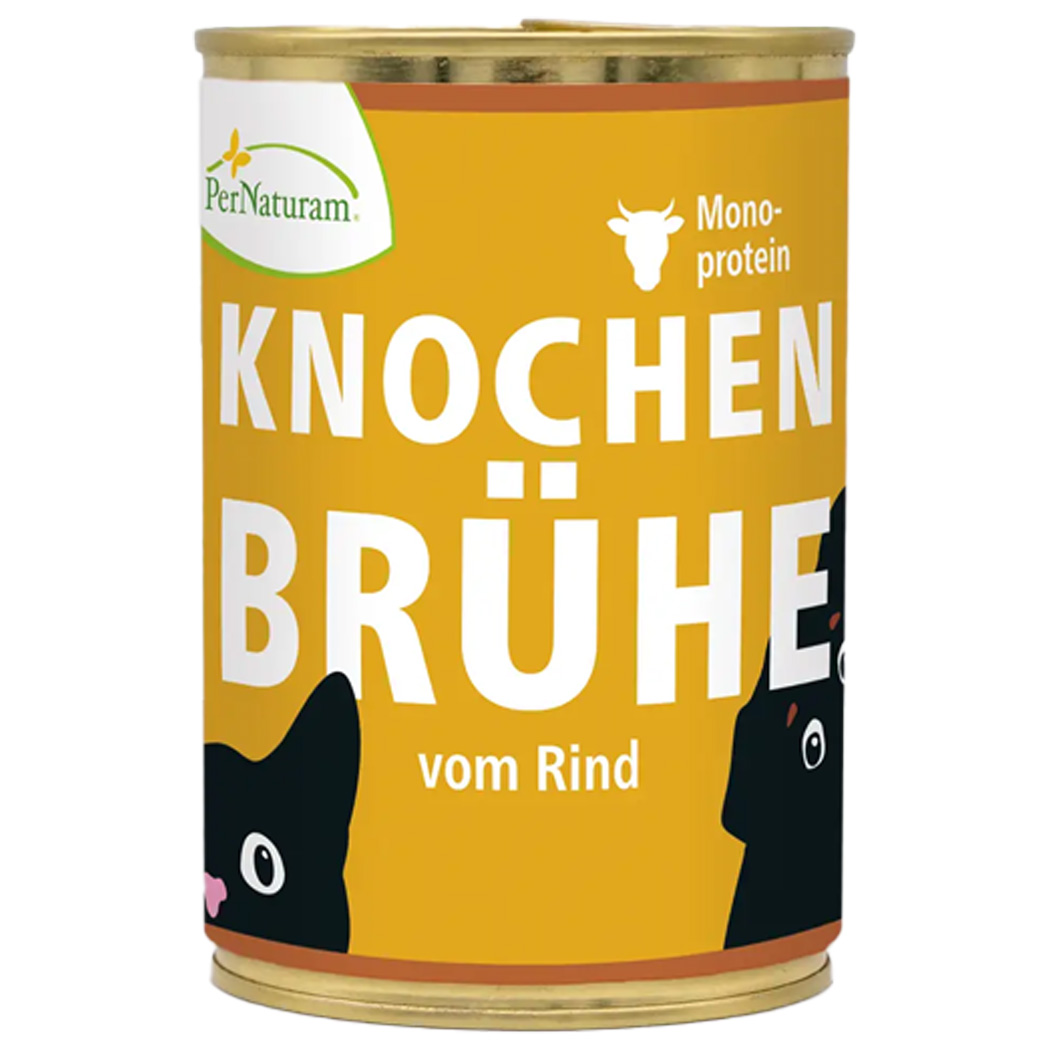 Monoprotein, Rind, Katzenfutter, Knochenbrühe, Dosenprodukt