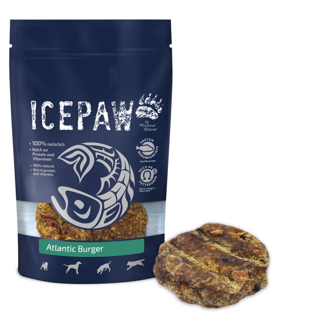 ICEPAW Atlantic Burger 3 Stk. ca. 175g Essen, Fleisch, Steak, Brot