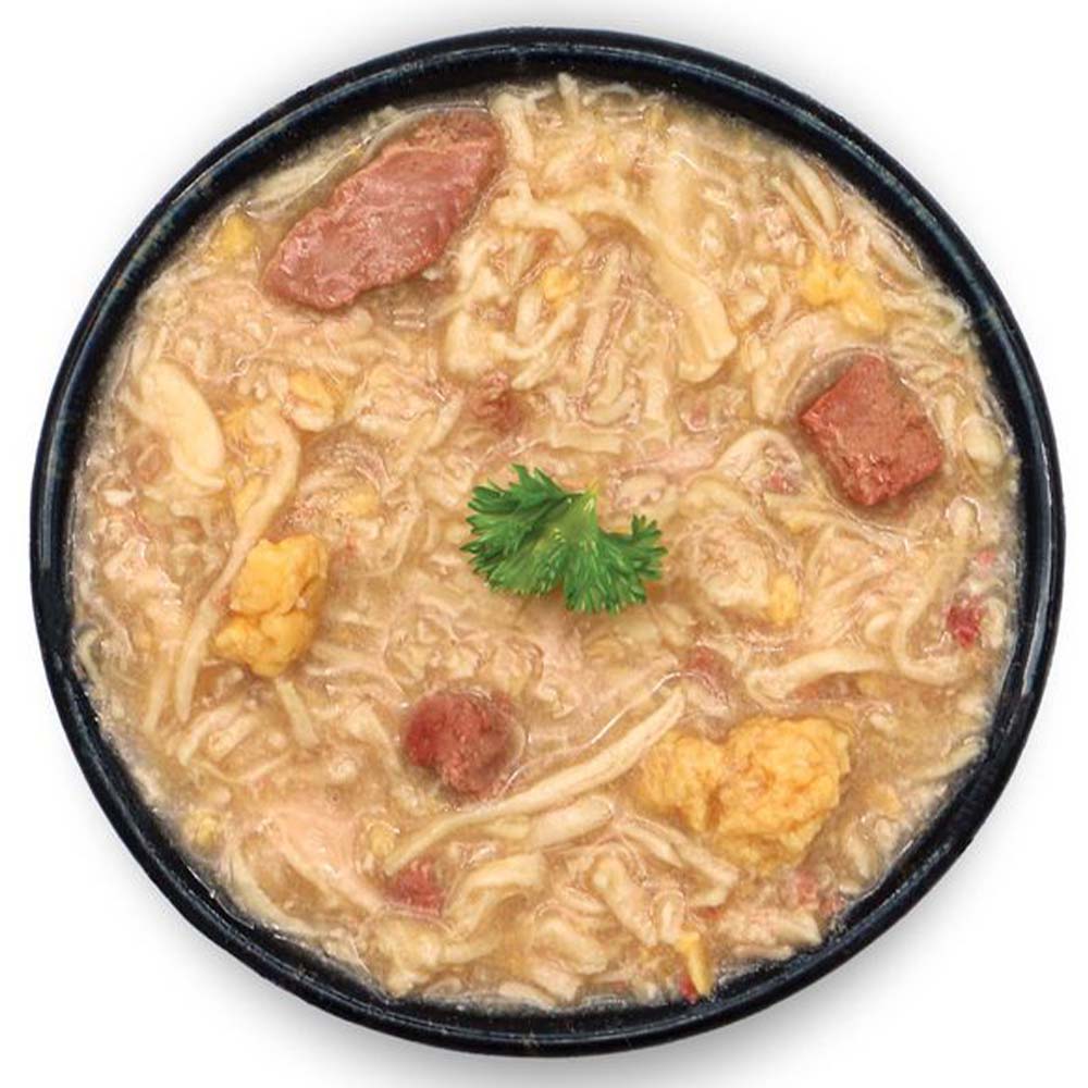 chicken soup, Eierkorn?, Potage?, Schüssel?, Koriander