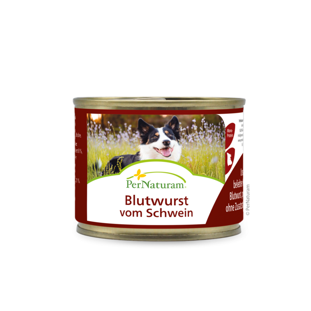 Hundewurst, Blutwurst, Schwein, Dosenfutter, Tierfutter