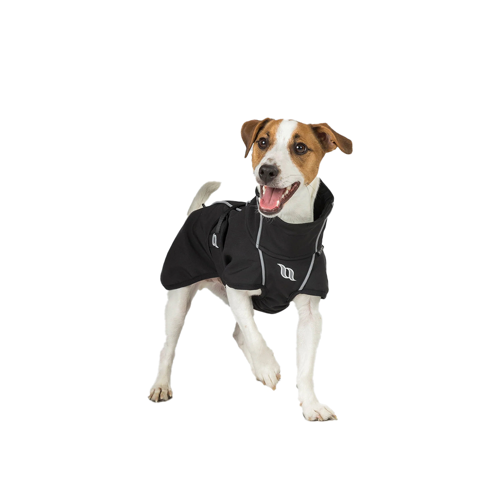 Hundemantel, Regenschutz, Windjacke, schwarz, Gilet/Jacke