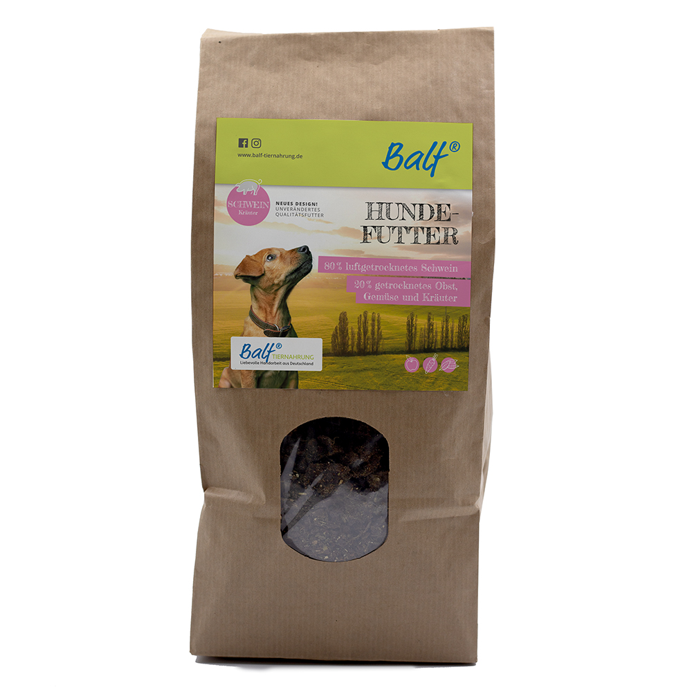 BALF Hundefutter hypoallergen Schwein Kräuter 1kg