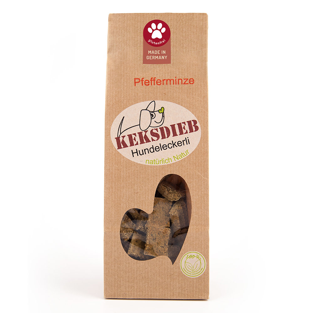 Hundeleckerli, Keksdieb, Pfefferminz, natürlich Natur, Glutenfrei