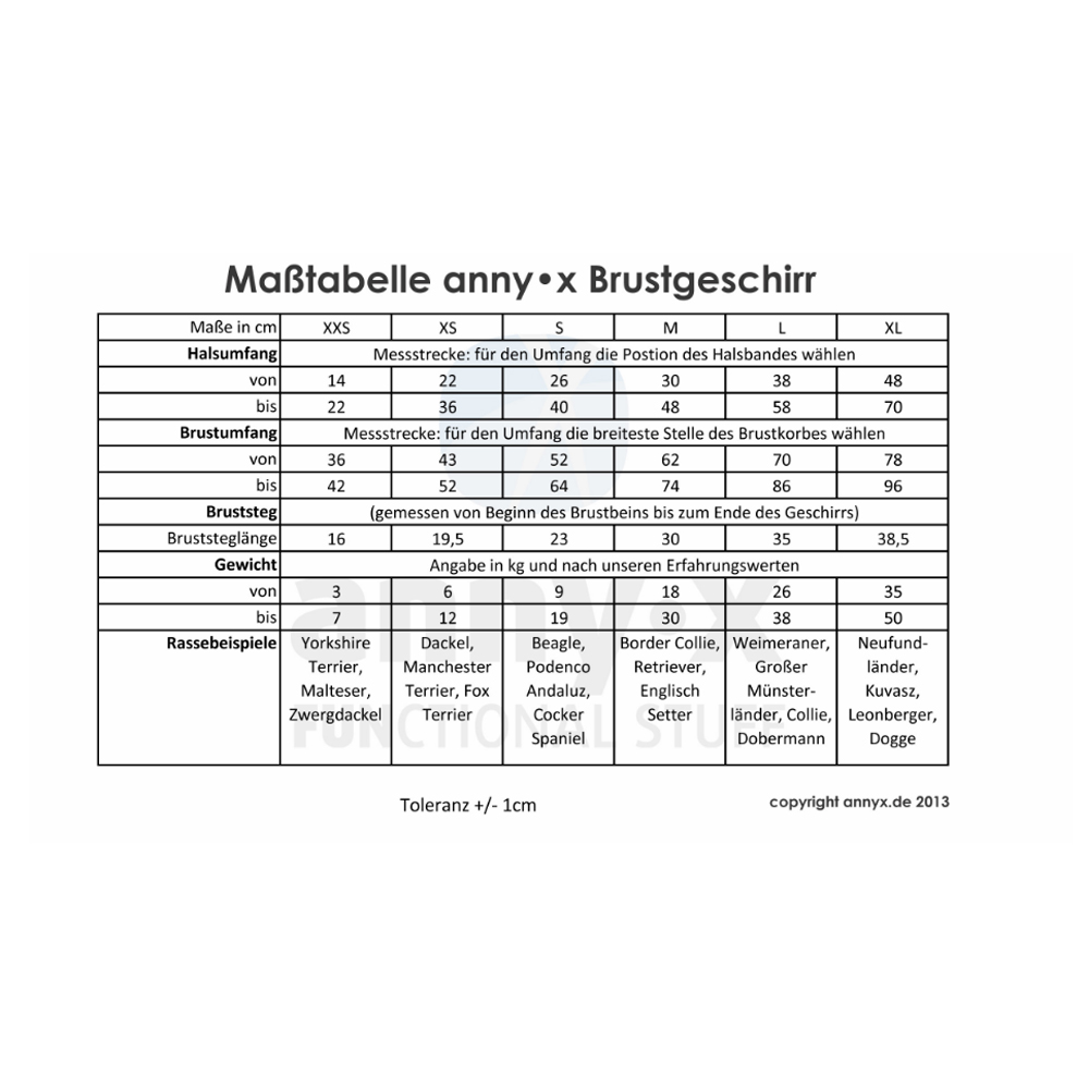 maßtabelle, anleitung, halsumfang, brustumfang, brustweite