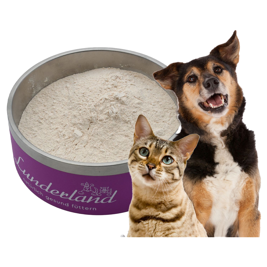 Tierfutterzusatz, Pulver, Metalldose, Für Hunde und Katzen, Violette Dose