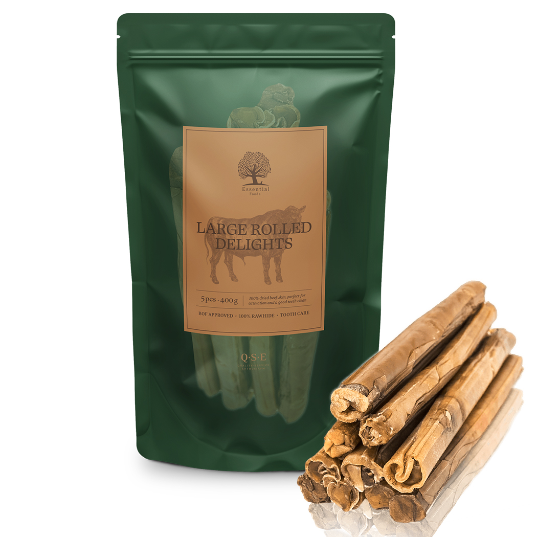 Große Rollen, Delights, Zimtstangen, Hunde-Snacks, Rinderleckereien