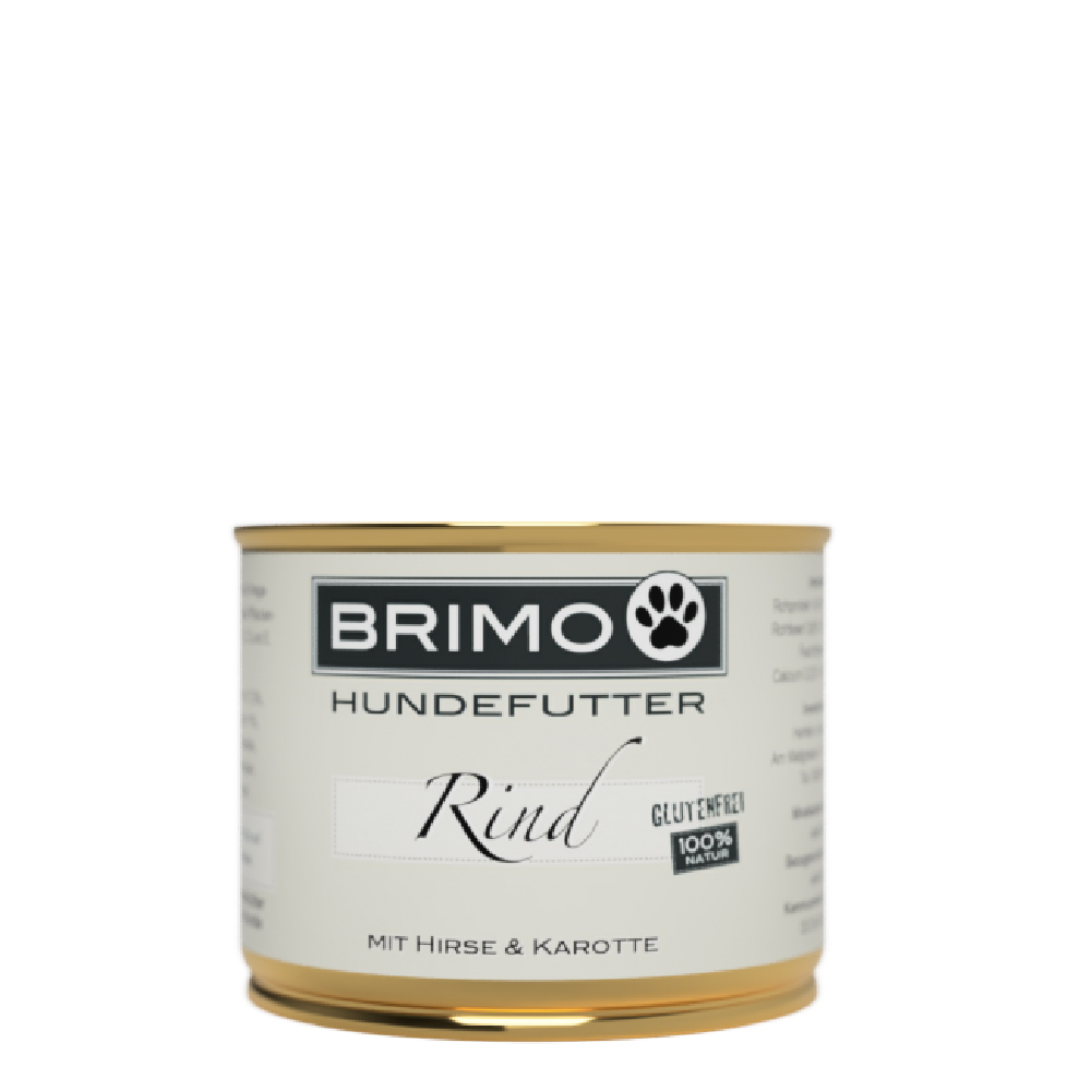 Hunde-Nassfutter, Rind, mit Hirse, Karotte, Glutenfrei