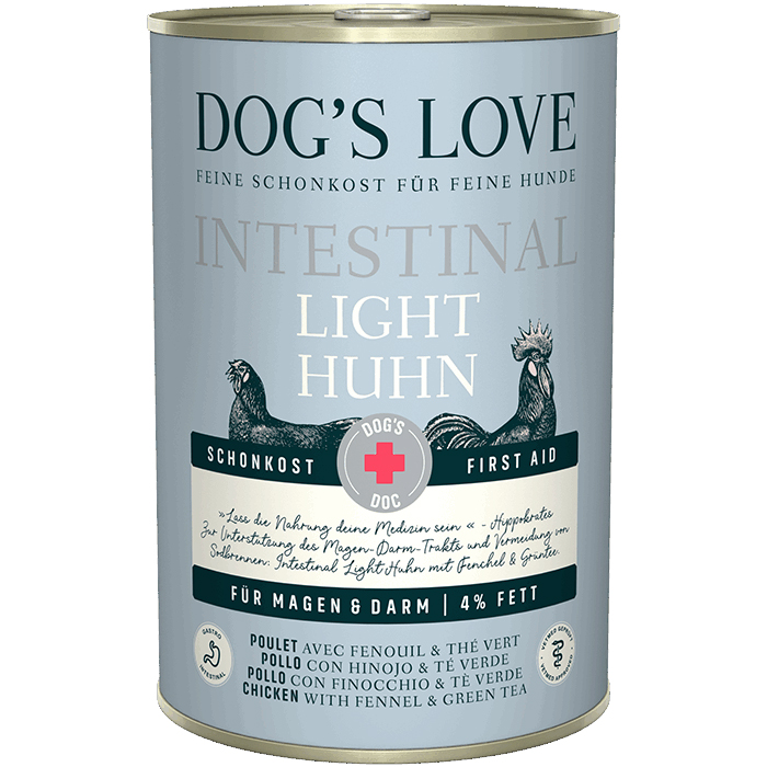 DOG’S LOVE Intestinal Light Huhn Hunde Nassfutter Schonkost 400g