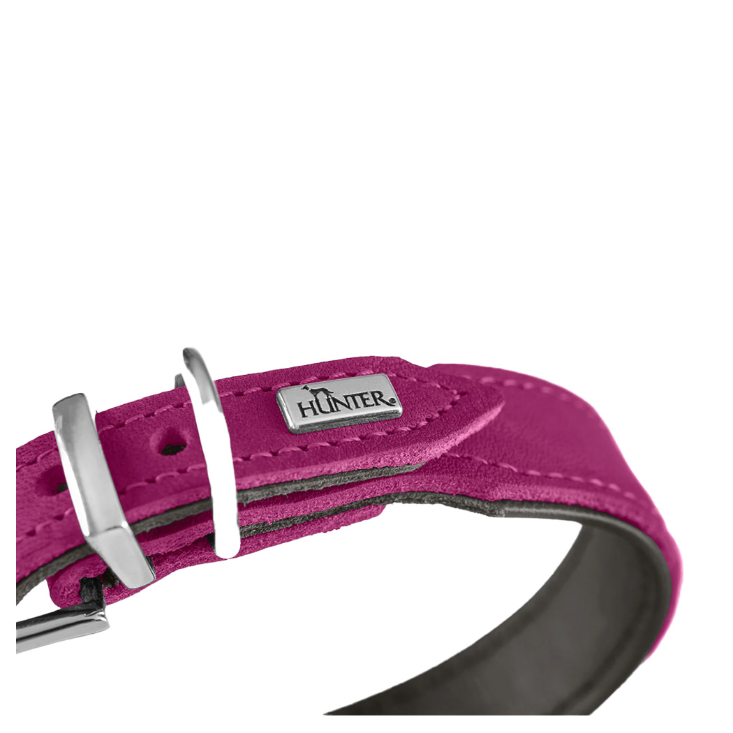 Collar, Pink, Leder, verstellbar, metallisch