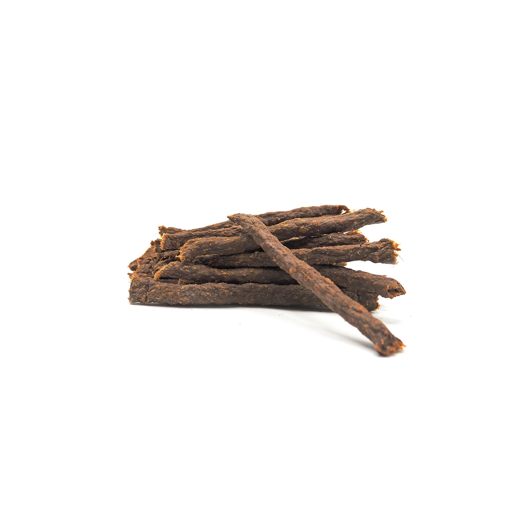 Driedes Fleisch, Rinderjerky, Snack-Sticks, Braune Streifen, Textur