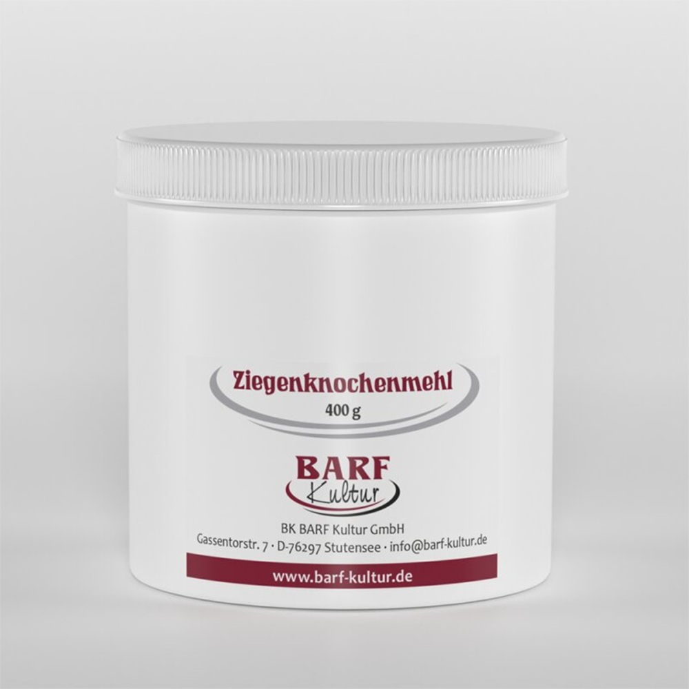 Kleines Behältnis, Kosmetikdose, 400 g, Ziegenknochenmehl, BARF Kultur