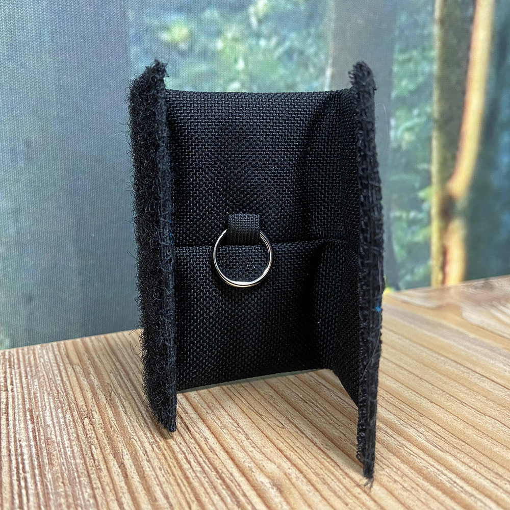 Gürteltasche, Kartenhalter, Schwarz, Nylon, D-Ring