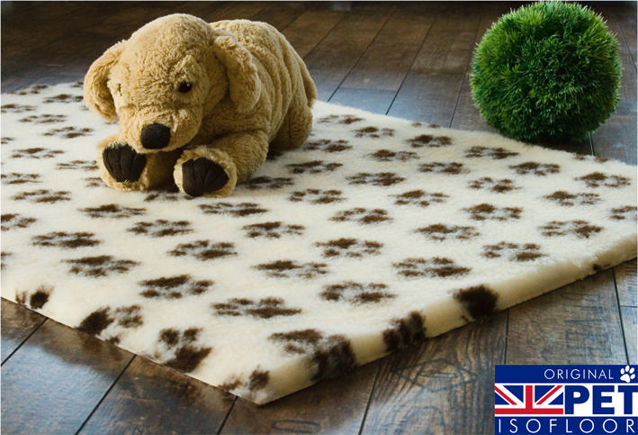 plush rug, dog print, cream color, fluffy toy, pet rug