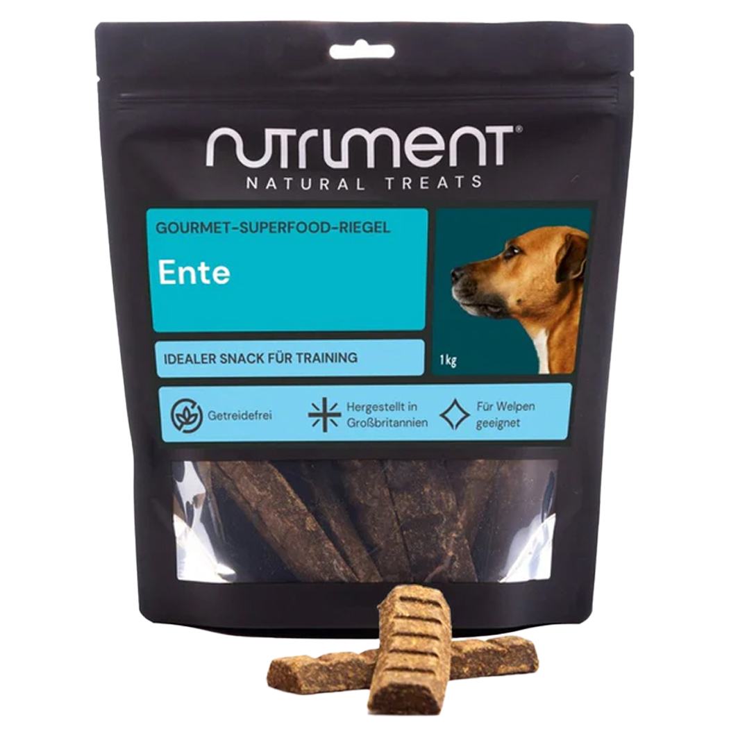Hundefutter, Snack, Riegel, Tiernahrung, Ente