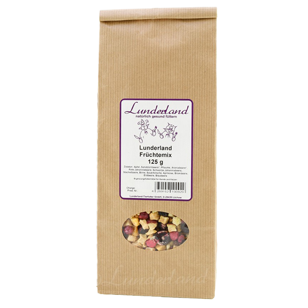 Fruchtmischung, Trockenobst, Mischung, 25 g, Lunderland Fruchtmix