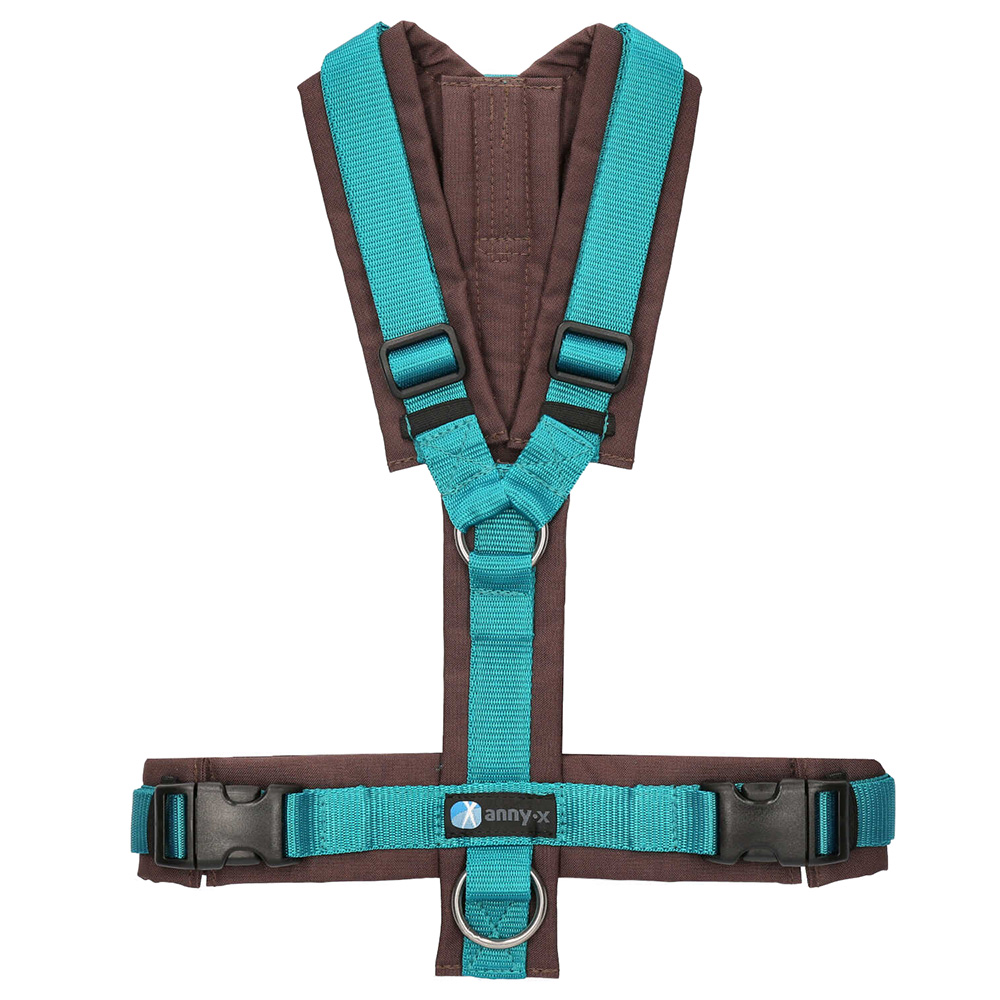 anny-x Brustgeschirr Fun braun petrol - XL