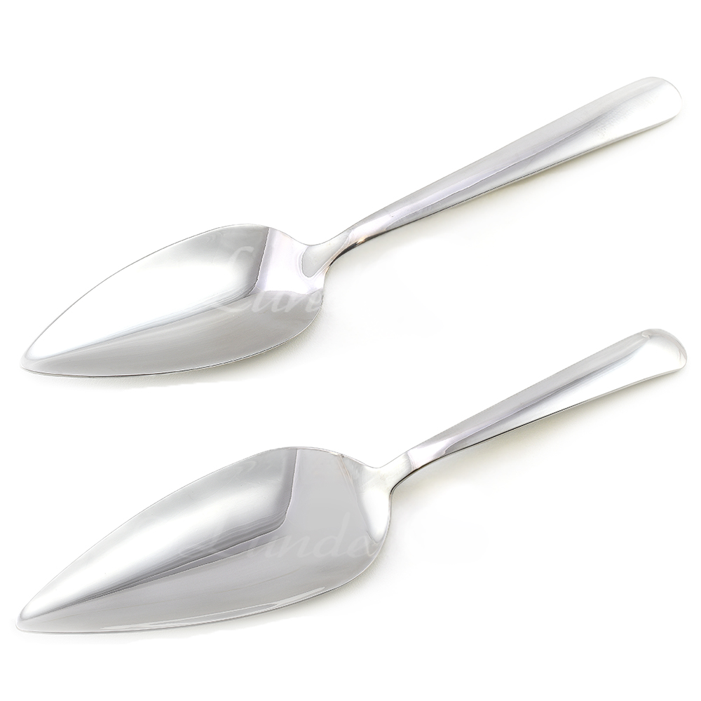 Servierbesteck, Löffel, Edelstahl, Spitzlöffel, Set aus zwei
