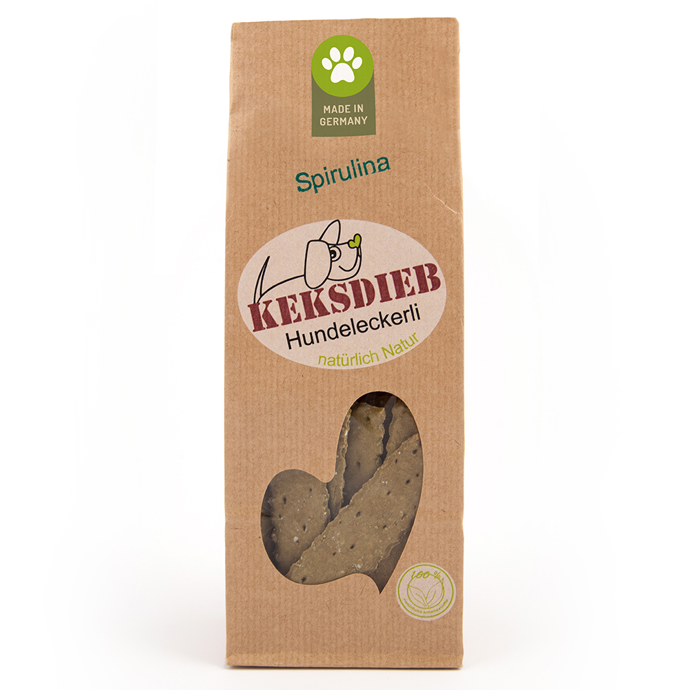 Keksdieb Hundekekse Spirulina Stangen 100g Tüte