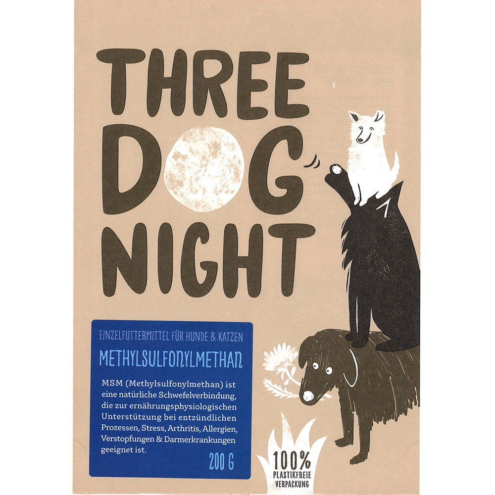 Hunde-Nacht, Hundefutter, Methylsulfonylmethan, Verpackung, Tierernährung
