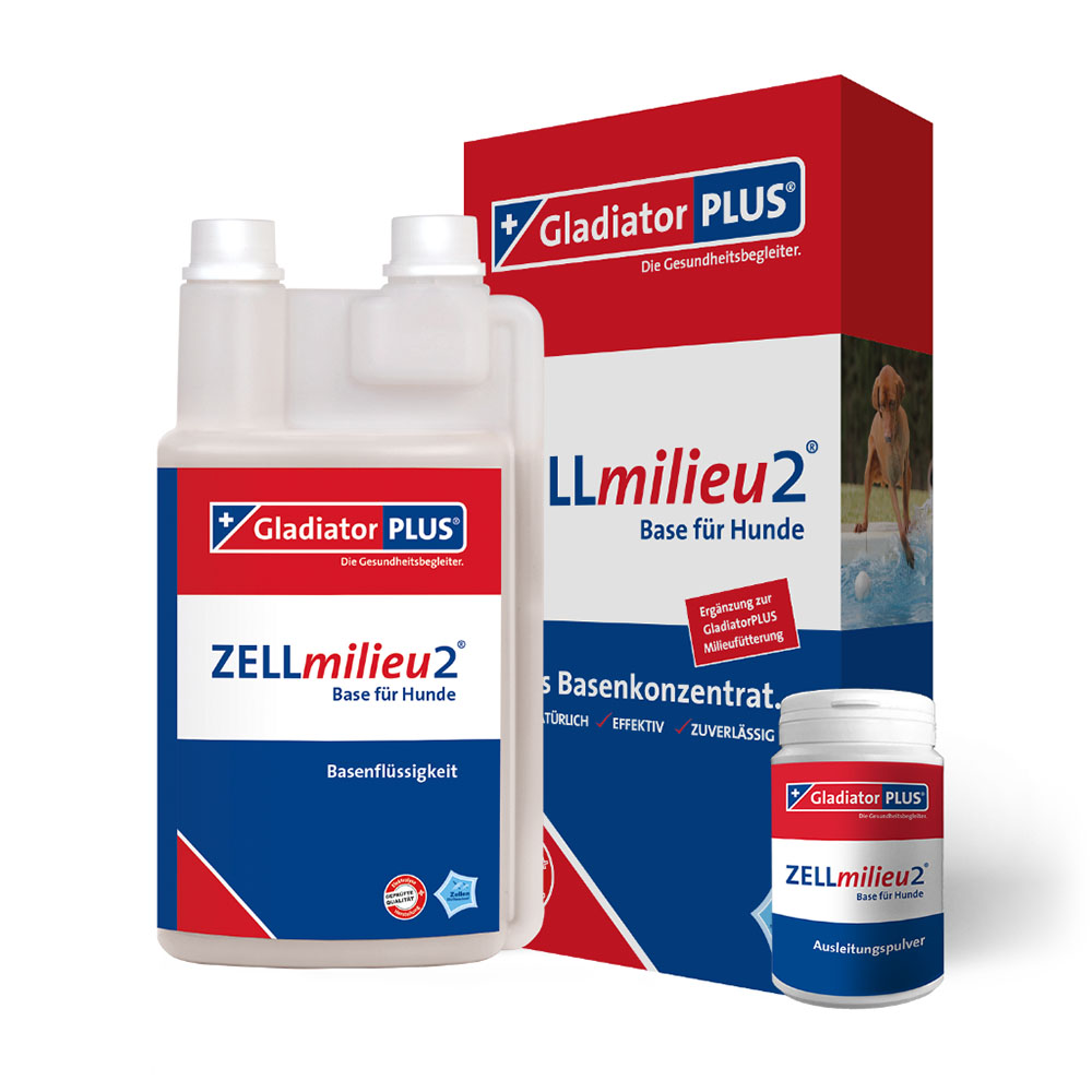 GladiatorPlus Zell-milieu2 Base und Pulver für Hunde in 500ml und 1000ml Flasche