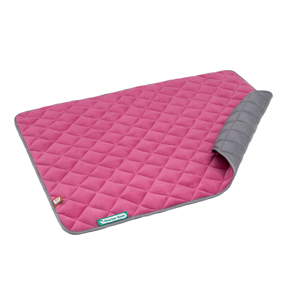 abgedeckte Matte?, gequiltete Matte, pink, grauer Rand, faltbare Matte