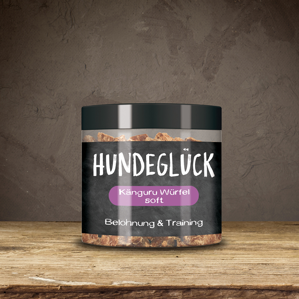Hundegluck, Känguru Würfel, soft, Belohnung, Training