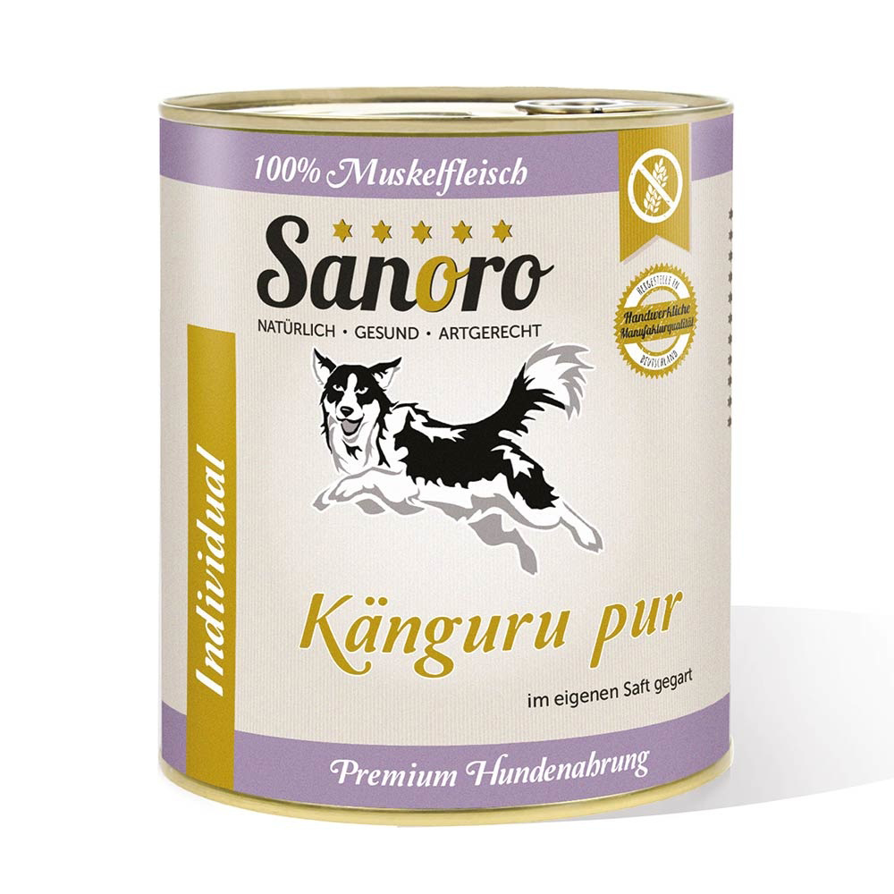 Sanoro Reinfleischdose 100% Muskelfleisch Känguru 800g