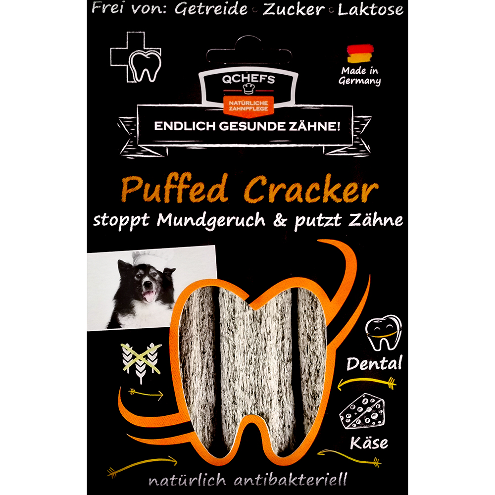 Puffed Cracker, Zahnpflege, Käse, Dental, natürlich antibakteriell