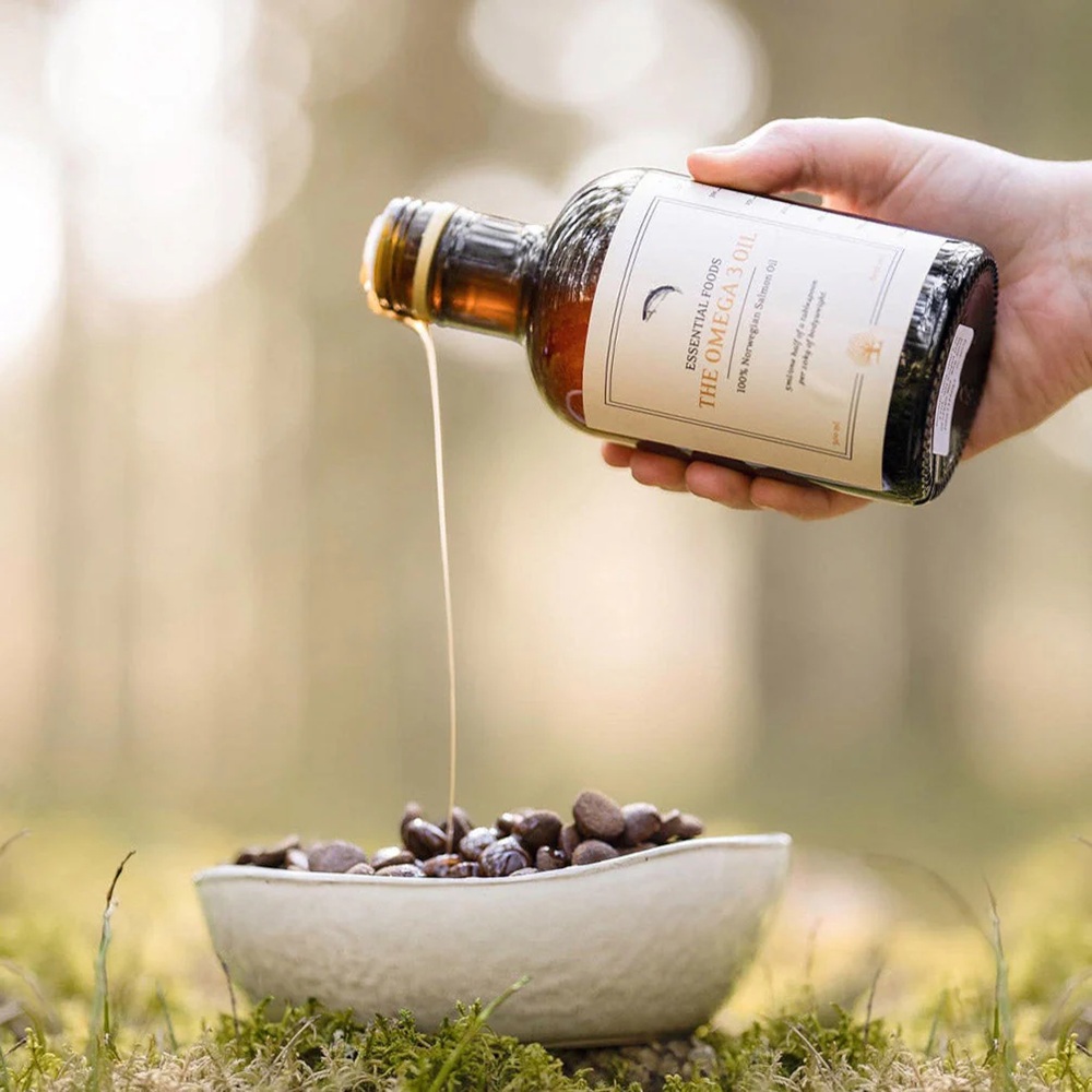 Kokosöl?, The Omegas?, Ölflasche, Glasflasche, Naturprodukt