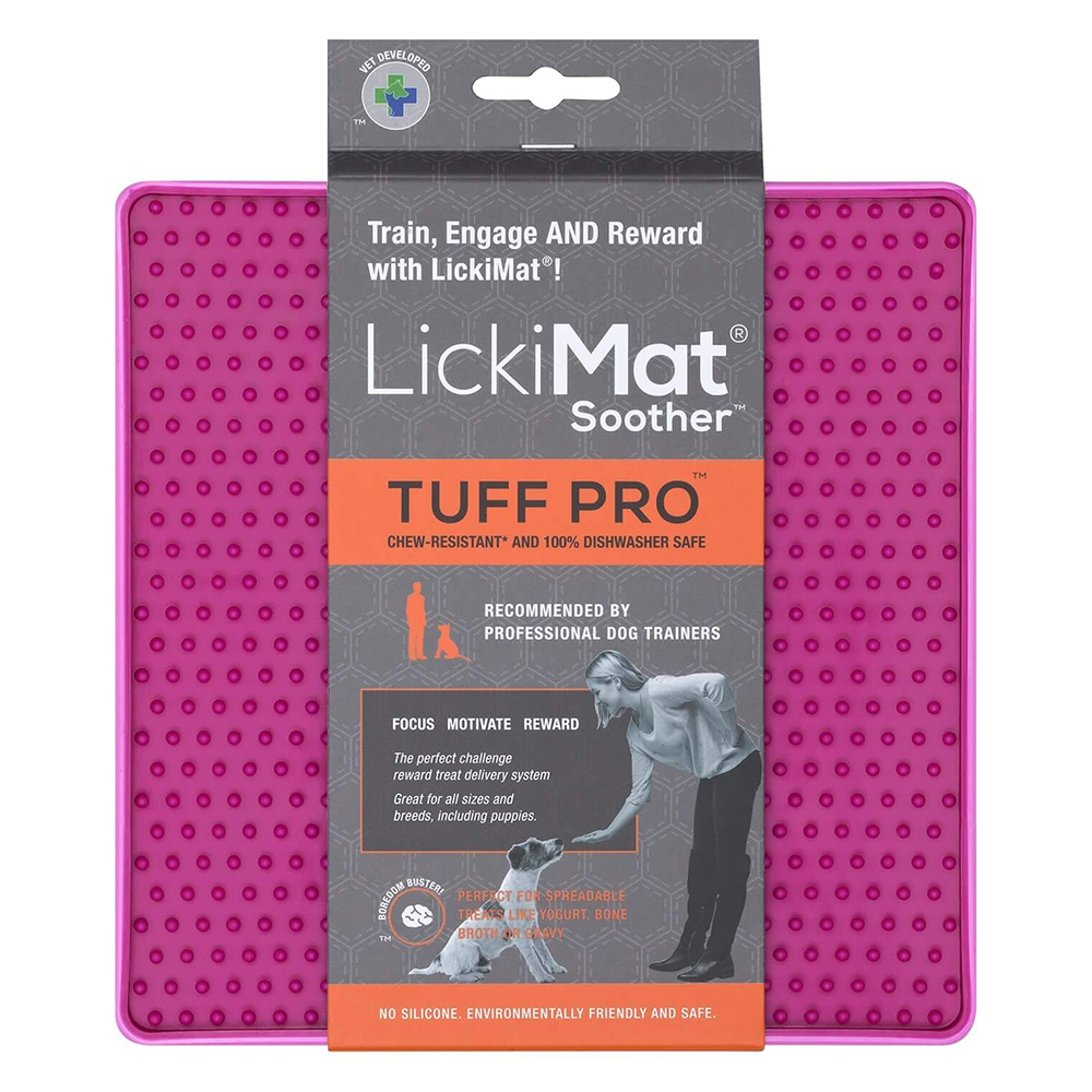 Hundetraining Matte, Lickimat, rosa Matte, Gummierte Oberfläche, kauresich