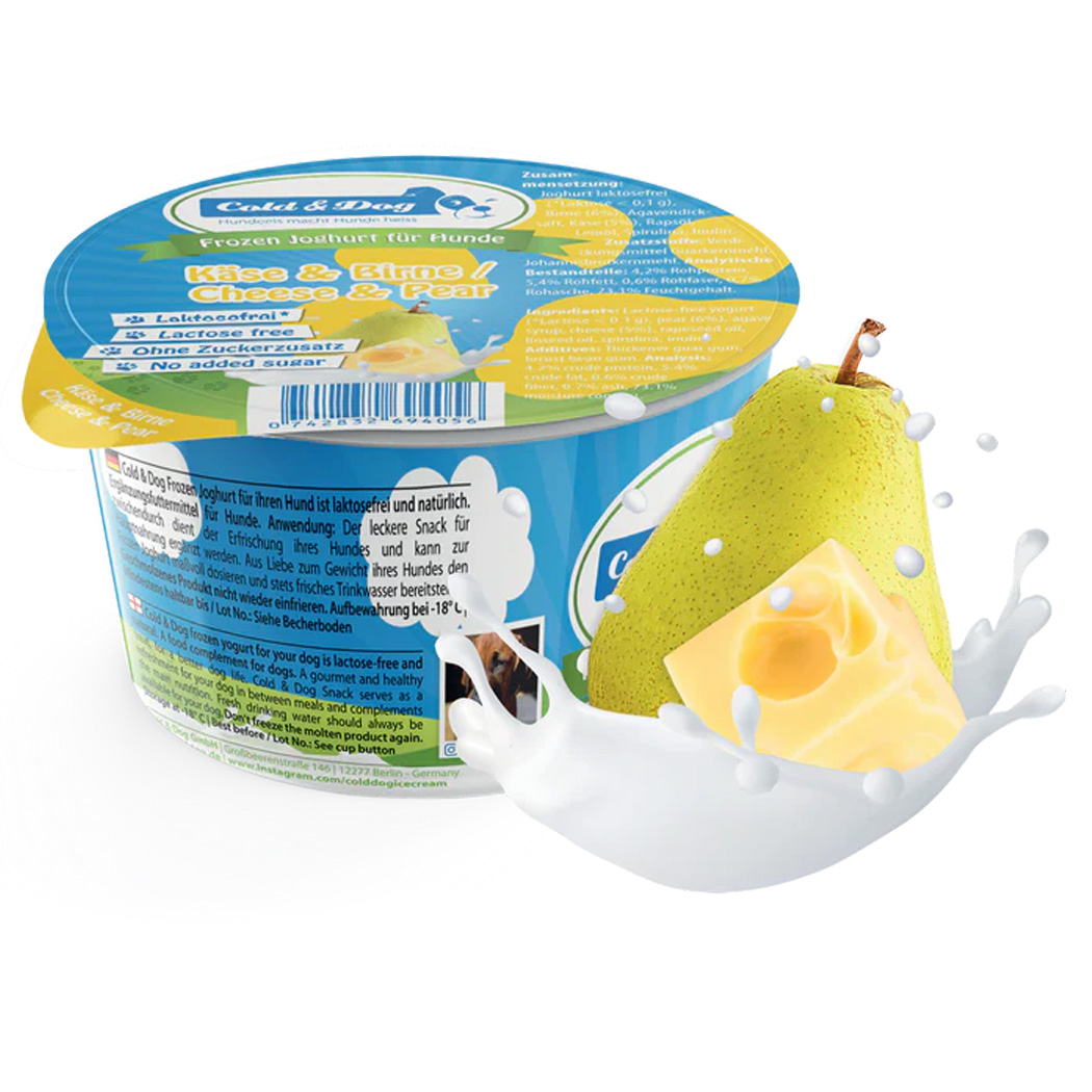 Joghurt, Käse & Blüte, Hundesnack, Frozen Yogurt, laktosefrei