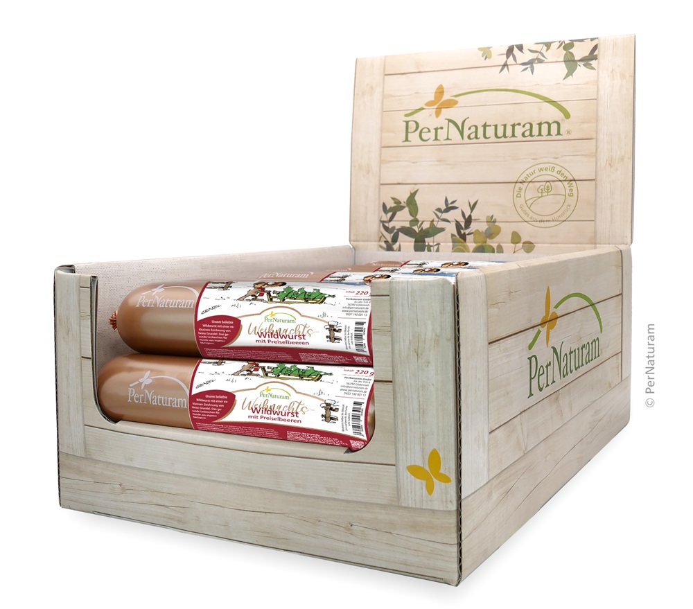 PerNaturam Weihnachts Wildwurst mit Preiselbeeren 220g - Limited Edition