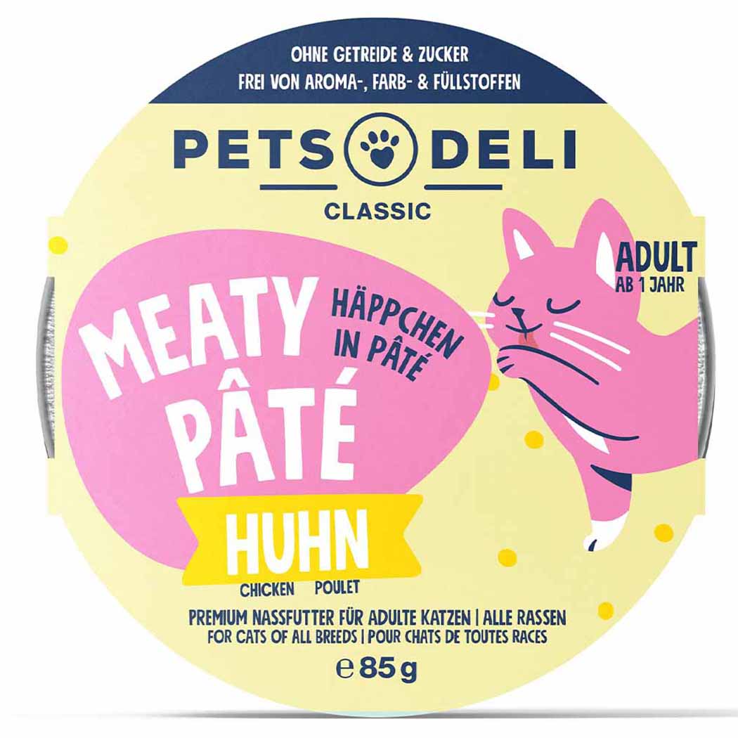 Katzenfutter, Pastete, Huhn, 85 g, Dosenfutter